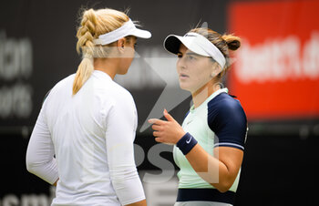 2022-06-14 - Sabine Lisicki of Germany & Bianca Andreescu of Canada playing doubles at the 2022 bett1Open WTA 500 tennis tournament on June 14, 2022 at Rot-Weiss Tennis Club in Berlin, Germany - TENNIS - WTA - 2022 BETT1OPEN - INTERNATIONALS - TENNIS