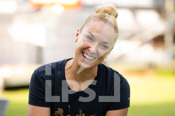 2022-06-18 - Sabine Lisicki of Germany talks to the media after the doubles semi-final of the 2022 bett1Open WTA 500 tennis tournament on June 18, 2022 at Rot-Weiss Tennis Club in Berlin, Germany - TENNIS - WTA - 2022 BETT1OPEN - INTERNATIONALS - TENNIS