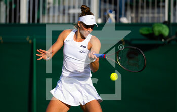 2022-06-27 - Beatriz Haddad Maia of Brazil in action against Kaja Juvan of Slovenia during the first round of the 2022 Wimbledon Championships, Grand Slam tennis tournament on June 27, 2022 at All England Lawn Tennis Club in Wimbledon near London, England - TENNIS - WIMBLEDON 2022 - INTERNATIONALS - TENNIS