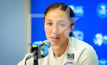 2022-08-18 - Jessica Pegula of the United States talks to the media after the third round of the 2022 Western & Southern Open, WTA 1000 tennis tournament on August 18, 2022 in Cincinnati, United States - TENNIS - WTA - WESTERN AND SOUTHERN OPEN 2022 - INTERNATIONALS - TENNIS