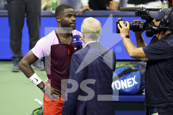 09/09/2022 - Frances Tiafoe of USA interviewed by Patrick McEnroe during day 12 of the US Open 2022, 4th Grand Slam tennis tournament of the season on September 9, 2022 at USTA National Tennis Center in New York, United States - TENNIS - US OPEN 2022 - WEEK 2 - INTERNAZIONALI - TENNIS