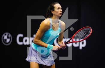 2022-10-01 - Georgina Garcia Perez of Spain in action during the second qualifications round of the 2022 Agel Open WTA 500 tennis tournament on October 2, 2022 in Ostrava, Czech Republic - TENNIS - WTA - AGEL OPEN 2022 - INTERNATIONALS - TENNIS