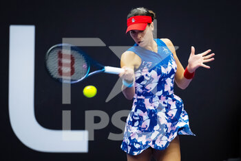 2022-10-03 - Ajla Tomljanovic of Australia in action during the first round of the 2022 Agel Open WTA 500 tennis tournament on October 3, 2022 in Ostrava, Czech Republic - TENNIS - WTA - AGEL OPEN 2022 - INTERNATIONALS - TENNIS