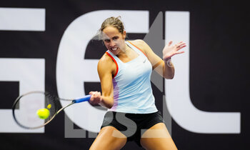 2022-10-03 - Madison Keys of the United States in action during the first round of the 2022 Agel Open WTA 500 tennis tournament on October 3, 2022 in Ostrava, Czech Republic - TENNIS - WTA - AGEL OPEN 2022 - INTERNATIONALS - TENNIS