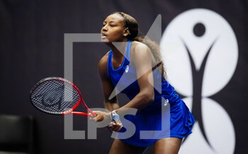 2022-10-03 - Alycia Parks of the United States in action during the first round of the 2022 Agel Open WTA 500 tennis tournament on October 4, 2022 in Ostrava, Czech Republic - TENNIS - WTA - AGEL OPEN 2022 - INTERNATIONALS - TENNIS