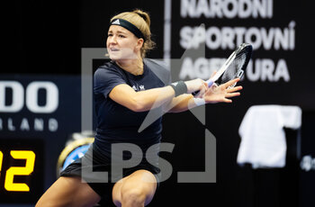 2022-10-05 - Karolina Muchova of the Czech Republic in action against Beatriz Haddad Maia of Brazil during the first round of the 2022 Agel Open WTA 500 tennis tournament on October 5, 2022 in Ostrava, Czech Republic - TENNIS - WTA - AGEL OPEN 2022 - INTERNATIONALS - TENNIS