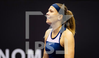 2022-10-05 - Lucie Hradecka of the Czech Republic playing doubles with Jana Noskova at the 2022 Agel Open WTA 500 tennis tournament on October 5, 2022 in Ostrava, Czech Republic - TENNIS - WTA - AGEL OPEN 2022 - INTERNATIONALS - TENNIS