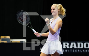 2022-10-08 - Erin Routliffe of Australia in action during the doubles semi-final of the 2022 Agel Open WTA 500 tennis tournament on October 8, 2022 in Ostrava, Czech Republic - TENNIS - WTA - AGEL OPEN 2022 - INTERNATIONALS - TENNIS
