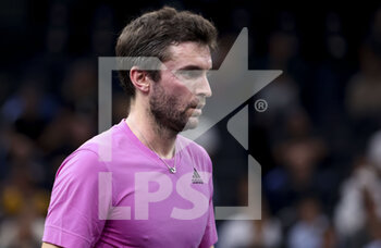 2022-10-31 - Gilles Simon of France during day 1 of the Rolex Paris Masters 2022, ATP Masters 1000 tennis tournament on October 29, 2022 at Accor Arena in Paris, France - TENNIS - ROLEX PARIS MASTERS 2022 - INTERNATIONALS - TENNIS