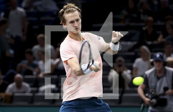 2022-10-31 - Sebastian Korda of USA during day 1 of the Rolex Paris Masters 2022, ATP Masters 1000 tennis tournament on October 31, 2022 at Accor Arena in Paris, France - TENNIS - ROLEX PARIS MASTERS 2022 - INTERNATIONALS - TENNIS