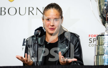2022-11-01 - Daria Kasatkina of Russia talk to the press during Media Day at the 2022 WTA Finals Fort Worth tennis tournament on October 29, 2022 in Fort Worth, United States - TENNIS - 2022 WTA FINALS FORT WORTH - INTERNATIONALS - TENNIS