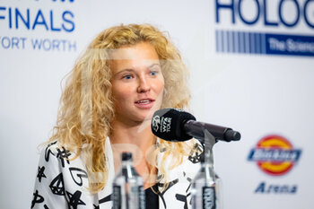 2022-11-01 - Katerina Siniakova of the Czech Republic talk to the press during Media Day at the 2022 WTA Finals Fort Worth tennis tournament on October 29, 2022 in Fort Worth, United States - TENNIS - 2022 WTA FINALS FORT WORTH - INTERNATIONALS - TENNIS