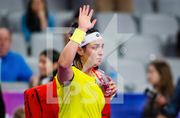 2022-11-01 - Ons Jabeur of Tunisia after her first round-robin match against Aryna Sabalenka of Belarus at the 2022 WTA Finals Fort Worth tennis tournament on October 31, 2022 in Fort Worth, United States - TENNIS - 2022 WTA FINALS FORT WORTH - INTERNATIONALS - TENNIS