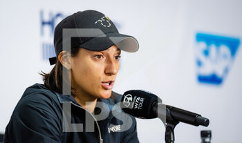 2022-11-01 - Caroline Garcia of France talks to the media after her first round-robin match of the 2022 WTA Finals Fort Worth tennis tournament on November 1, 2022 in Fort Worth, United States - TENNIS - 2022 WTA FINALS FORT WORTH - INTERNATIONALS - TENNIS