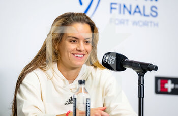 2022-11-02 - Maria Sakkari of Greece talks to the media after the second round-robin match at the 2022 WTA Finals Fort Worth tennis tournament on November 2, 2022 in Fort Worth, United States - TENNIS - 2022 WTA FINALS FORT WORTH - INTERNATIONALS - TENNIS