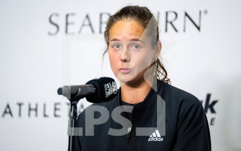 2022-11-03 - Daria Kasatkina of Russia talks to the media after her second round-robin match at the 2022 WTA Finals Fort Worth tennis tournament on November 3, 2022 in Fort Worth, United States - TENNIS - 2022 WTA FINALS FORT WORTH - INTERNATIONALS - TENNIS