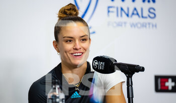 2022-11-04 - Maria Sakkari of Greece talks to the media after the third round-robin match at the 2022 WTA Finals Fort Worth tennis tournament on November 4, 2022 in Fort Worth, United States - TENNIS - 2022 WTA FINALS FORT WORTH - INTERNATIONALS - TENNIS