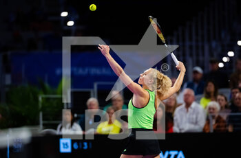 2022-11-04 - Katerina Siniakova of the Czech Republic in action during third round-robin doubles match at the 2022 WTA Finals Fort Worth tennis tournament on November 4, 2022 in Fort Worth, United States - TENNIS - 2022 WTA FINALS FORT WORTH - INTERNATIONALS - TENNIS