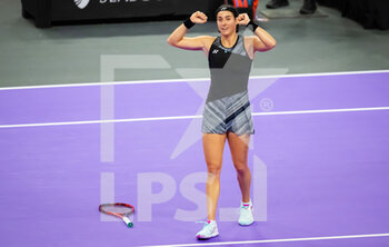 2022-11-05 - Caroline Garcia of France after winning against Daria Kasatkina of Russia during her third round-robin match at the 2022 WTA Finals Fort Worth tennis tournament on November 5, 2022 in Fort Worth, United States - TENNIS - 2022 WTA FINALS FORT WORTH - INTERNATIONALS - TENNIS