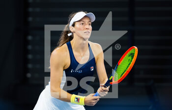 2022-12-30 - Luisa Stefani of Brazil in action during mixed doubles at the 2023 United Cup Brisbane tennis tournament on December 30, 2022 in Brisbane, Australia - TENNIS - UNITED CUP 2023 - INTERNATIONALS - TENNIS