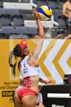 2022-06-17 - Melissa Humana-Paredes (CAN)  during the Beach Volleyball World Championships quarterfinals on 17th June 2022 at the Foro Italico in Rome, Italy. - BEACH VOLLEYBALL WORLD CHAMPIONSHIPS (QUARTERFINALS) - BEACH VOLLEY - VOLLEYBALL