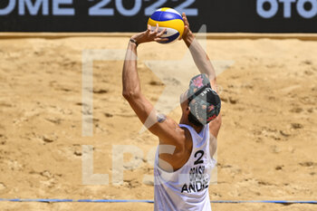 2022-06-17 - Andre Loyola Stein/George Souto Maior Wanderley (BRA) vs Bruno Schmidt/Saymon Barbosa Santos (BRA) during the Beach Volleyball World Championships quarterfinals on 17th June 2022 at the Foro Italico in Rome, Italy. - BEACH VOLLEYBALL WORLD CHAMPIONSHIPS (QUARTERFINALS) - BEACH VOLLEY - VOLLEYBALL
