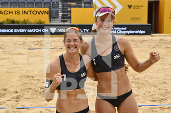 2022-06-17 - Clancy/Mariafe (AUS) vs Muller/Tillmann (GER) during the Beach Volleyball World Championships quarterfinals on 17th June 2022 at the Foro Italico in Rome, Italy. - BEACH VOLLEYBALL WORLD CHAMPIONSHIPS (QUARTERFINALS) - BEACH VOLLEY - VOLLEYBALL