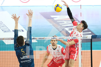 2022-12-29 - Attack by Francesco Recine - Gas Sales Bluenergy Volley Piacenza  - WITHU VERONA VS GAS SALES BLUENERGY PIACENZA  - ITALIAN CUP - VOLLEYBALL