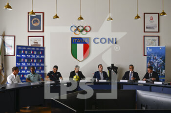 2022-05-30 - All participants during Footvolley Sport Season Presentation at Sala Giunta Foro Italico, 30th May 2022, Rome, Italy. - FOOTVOLLEY SPORT SEASON PRESENTATION - EVENTS - VOLLEYBALL