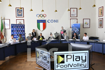 2022-05-30 - During Footvolley Sport Season Presentation at Sala Giunta Foro Italico, 30th May 2022, Rome, Italy. - FOOTVOLLEY SPORT SEASON PRESENTATION - EVENTS - VOLLEYBALL
