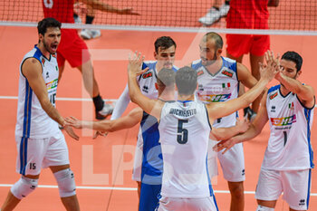 2022-08-20 - Team Italy, celebrates after scoring a point - DHL TEST MATCH TOURNAMENT - ITALY VS JAPAN - INTERNATIONALS - VOLLEYBALL