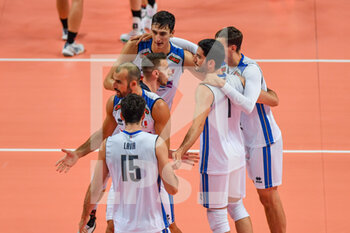 2022-08-20 - Team Italy, celebrates after scoring a point - DHL TEST MATCH TOURNAMENT - ITALY VS JAPAN - INTERNATIONALS - VOLLEYBALL