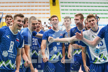 2022-09-19 - Exultation of Slovenia team. - U20 EUROPEAN CHAMPIONSHIP - SLOVENIA VS SERBIA - INTERNATIONALS - VOLLEYBALL