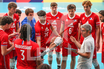 2022-09-22 - France technical time-out - U20 EUROPEAN CHAMPIONSHIP - SLOVENIA VS FRANCE - INTERNATIONALS - VOLLEYBALL