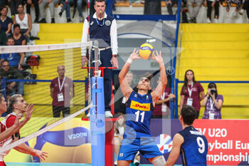 2022-09-25 - Alessandro Fanizza (ITA) in action - U20 EUROPEAN CHAMPIONSHIP - FIRST PLACE FINAL - ITALY VS POLAND - INTERNATIONALS - VOLLEYBALL