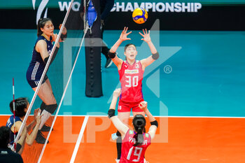2022-09-28 - Nanami Seki of Japan during the FIVB Volleyball Women's World Championship 2022, Pool D Phase 1, Volleyball match between China and Japan on September 28, 2022 at the Gelredome in Arnhem, Netherlands - VOLLEYBALL - WOMEN'S WORLD CHAMP 2022 - CHINA V JAPAN - INTERNATIONALS - VOLLEYBALL