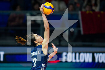 2022-09-28 - Linyu Diao of China during the FIVB Volleyball Women's World Championship 2022, Pool D Phase 1, Volleyball match between China and Japan on September 28, 2022 at the Gelredome in Arnhem, Netherlands - VOLLEYBALL - WOMEN'S WORLD CHAMP 2022 - CHINA V JAPAN - INTERNATIONALS - VOLLEYBALL