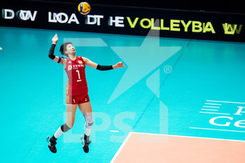 2022-10-11 - Xinyue Yuan of China during the FIVB Volleyball Womens World Championship 2022, Quarter Final Volleyball match between Italy and China on October 11, 2022 at the Omnisport Apeldoorn in Apeldoorn, Netherlands - VOLLEYBALL - WOMEN'S WORLD CHAMP 2022 - 1/4 - ITALY V CHINA - INTERNATIONALS - VOLLEYBALL