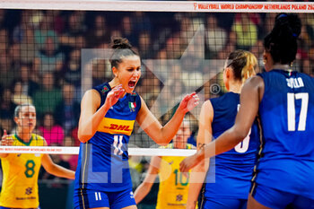 2022-10-13 - Anna Danesi of Italy during the FIVB Volleyball Women's World Championship 2022, Semi Final Volleyball match between Italy and Brazil on October 13, 2022 at the Omnisport Apeldoorn in Apeldoorn, Netherlands - VOLLEYBALL - WOMEN'S WORLD CHAMP 2022 - 1/2 - ITALY V BRAZIL - INTERNATIONALS - VOLLEYBALL