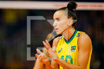 2022-10-13 - Gabriela Gabi Braga Guimaraes of Brazil during the FIVB Volleyball Women's World Championship 2022, Semi Final Volleyball match between Italy and Brazil on October 13, 2022 at the Omnisport Apeldoorn in Apeldoorn, Netherlands - VOLLEYBALL - WOMEN'S WORLD CHAMP 2022 - 1/2 - ITALY V BRAZIL - INTERNATIONALS - VOLLEYBALL