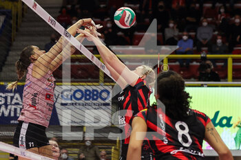 2022-02-12 - Hristina Vuchkova #11 of Imoco Volley Conegliano in action during the Volley Serie A women 2021/22 volleyball match between UYBA Unet E-Work Busto Arsizio and Imoco Volley Conegliano at E-Work Arena, Busto Arsizio, Italy on February 12, 2022 - UNET E-WORK BUSTO ARSIZIO VS PROSECCO DOC IMOCO VOLLEY CONEGLIANO - SERIE A1 WOMEN - VOLLEYBALL