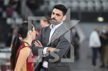 2022-02-13 - Andrea Mafrici of Acqua & Sapone Roma Volley during the Women's Volleyball Championship Series A1 match between Acqua & Sapone Volley Roma and  of Reale Mutua Genera Chieri Volley at PalaEur, 13th February, 2022 in Rome, Italy.  - ACQUA & SAPONE ROMA VOLLEY CLUB VS CHIERI TORINO - SERIE A1 WOMEN - VOLLEYBALL
