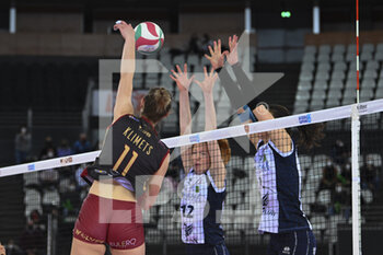 2022-02-13 - Klimets Hanna of Acqua & Sapone Roma Volley during the Women's Volleyball Championship Series A1 match between Acqua & Sapone Volley Roma and  of Reale Mutua Genera Chieri VolIey at PalaEur, 13th February, 2022 in Rome, Italy.  - ACQUA & SAPONE ROMA VOLLEY CLUB VS CHIERI TORINO - SERIE A1 WOMEN - VOLLEYBALL