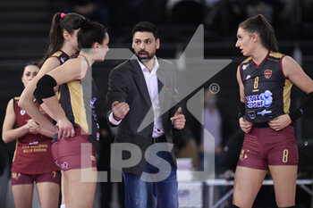 2022-02-13 - Andrea Mafrici of Acqua & Sapone Roma Volley during the Women's Volleyball Championship Series A1 match between Acqua & Sapone Volley Roma and of Reale Mutua Genera Chieri Volley at PalaEur, 13th February, 2022 in Rome, Italy. - ACQUA & SAPONE ROMA VOLLEY CLUB VS CHIERI TORINO - SERIE A1 WOMEN - VOLLEYBALL
