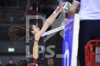 2022-02-13 - Agnese Cecconello of Acqua & Sapone Roma Volley during the Women's Volleyball Championship Series A1 match between Acqua & Sapone Volley Roma and of Reale Mutua Genera Chieri Volley at PalaEur, 13th February, 2022 in Rome, Italy. - ACQUA & SAPONE ROMA VOLLEY CLUB VS CHIERI TORINO - SERIE A1 WOMEN - VOLLEYBALL
