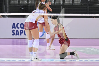 2022-02-27 - Venturi Malia of Acqua & Sapone Roma Volley during the Women's Volleyball Championship Series A1 match between Acqua & Sapone Volley Roma and Igor Volley Novara at PalaEur, 27th February, 2022 in Rome, Italy.  - ACQUA&SAPONE ROMA VOLLEY CLUB VS IGOR GORGONZOLA NOVARA - SERIE A1 WOMEN - VOLLEYBALL