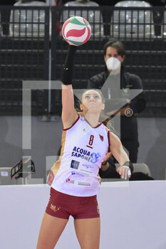 2022-02-27 - Stigrot Lena of Acqua & Sapone Roma Volley during the Women's Volleyball Championship Series A1 match between Acqua & Sapone Volley Roma and Igor Volley Novara at PalaEur, 27th February, 2022 in Rome, Italy.  - ACQUA&SAPONE ROMA VOLLEY CLUB VS IGOR GORGONZOLA NOVARA - SERIE A1 WOMEN - VOLLEYBALL