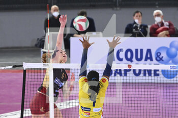 2022-03-27 - Decortes Clara of Acqua & Sapone Roma Volley during the Women's Volleyball Championship Series A1 match between Acqua & Sapone Volley Roma and Delta Despar Trentino at PalaEur, 27th March, 2022 in Rome, Italy.  - ACQUA&SAPONE ROMA VOLLEY CLUB VS DELTA DESPAR TRENTINO - SERIE A1 WOMEN - VOLLEYBALL