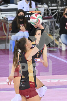 2022-03-27 - Stigrot Lena of Acqua & Sapone Roma Volley during the Women's Volleyball Championship Series A1 match between Acqua & Sapone Volley Roma and Delta Despar Trentino at PalaEur, 27th March, 2022 in Rome, Italy.  - ACQUA&SAPONE ROMA VOLLEY CLUB VS DELTA DESPAR TRENTINO - SERIE A1 WOMEN - VOLLEYBALL