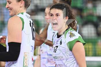 2022-03-30 - Virginia Berasi of Megabox Volley during the Women's Volleyball Championship Series A1 match between Acqua & Sapone Volley Roma and MeqaBox Volley at PalaEur, 30th March, 2022 in Rome, Italy.  - ACQUA & SAPONE ROMA VOLLEY CLUB VS MEGABOX ONDULATI DEL SAVIO VALLEFOGLIA - SERIE A1 WOMEN - VOLLEYBALL